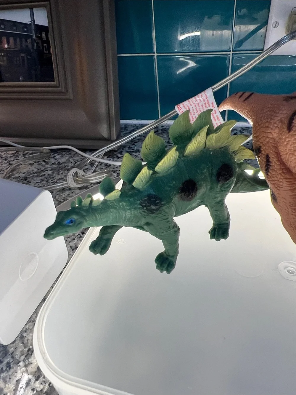 Dinosaur Toy Figure Lot - T-Rex, Stegosaurus, Triceratops (3-Piece Set)